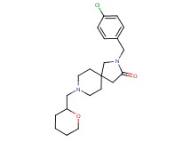2-(4-chlorobenzyl)-8-(tetrahydro-2H-pyran-2-ylmethyl)-2,8-diazaspiro[4.5]decan-3-one