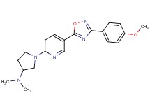 1-{5-[3-(4-methoxyphenyl)-1,2,4-oxadiazol-5-yl]-2-pyridinyl}-N,N-dimethyl-3-pyrrolidinamine