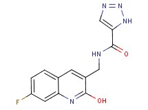 N-[(7-fluoro-2-hydroxy-3-quinolinyl)methyl]-1H-1,2,3-triazole-5-carboxamide