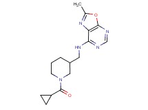 N-{[1-(cyclopropylcarbonyl)piperidin-3-yl]methyl}-2-methyl[1,3]oxazolo[5,4-d]pyrimidin-7-amine