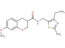 N-[(4-ethyl-2-methyl-1,3-thiazol-5-yl)methyl]-7-methoxychromane-3-carboxamide