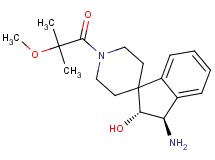 (2R*,3R*)-3-amino-1'-(2-methoxy-2-methylpropanoyl)-2,3-dihydrospiro[indene-1,4'-piperidin]-2-ol