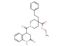 ethyl 1-[(2-oxo-1,2,3,4-tetrahydro-4-quinolinyl)carbonyl]-4-(2-phenylethyl)-4-piperidinecarboxylate