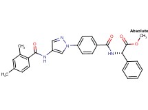 methyl (2S)-[(4-{4-[(2,4-dimethylbenzoyl)amino]-1H-pyrazol-1-yl}benzoyl)amino](phenyl)acetate