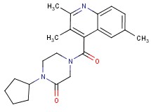 1-cyclopentyl-4-[(2,3,6-trimethyl-4-quinolinyl)carbonyl]-2-piperazinone