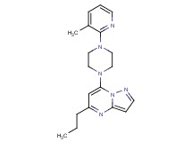 7-[4-(3-methyl-2-pyridinyl)-1-piperazinyl]-5-propylpyrazolo[1,5-a]pyrimidine