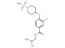 3-chloro-N-(2-hydroxypropyl)-4-{[1-(methylsulfonyl)-4-piperidinyl]oxy}benzamide