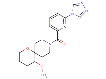 5-methoxy-9-{[6-(4H-1,2,4-triazol-4-yl)pyridin-2-yl]carbonyl}-1-oxa-9-azaspiro[5.5]undecane