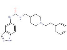 N-1H-indazol-5-yl-N'-{[1-(2-phenylethyl)piperidin-4-yl]methyl}urea