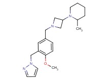 1-{1-[4-methoxy-3-(1H-pyrazol-1-ylmethyl)benzyl]-3-azetidinyl}-2-methylpiperidine