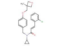 (2E)-3-(2-chlorophenyl)-N-cyclopropyl-N-{4-[(3-methyl-3-oxetanyl)methoxy]benzyl}acrylamide