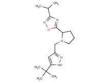5-{1-[(5-tert-butyl-1H-pyrazol-3-yl)methyl]pyrrolidin-2-yl}-3-isopropyl-1,2,4-oxadiazole