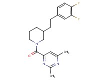 4-({3-[2-(3,4-difluorophenyl)ethyl]-1-piperidinyl}carbonyl)-2,6-dimethylpyrimidine
