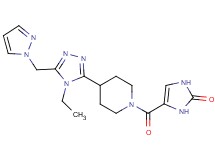4-({4-[4-ethyl-5-(1H-pyrazol-1-ylmethyl)-4H-1,2,4-triazol-3-yl]piperidin-1-yl}carbonyl)-1,3-dihydro-2H-imidazol-2-one