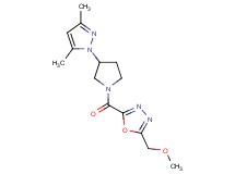 2-{[3-(3,5-dimethyl-1H-pyrazol-1-yl)pyrrolidin-1-yl]carbonyl}-5-(methoxymethyl)-1,3,4-oxadiazole