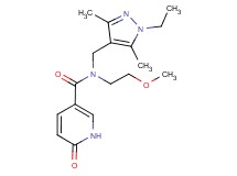 N-[(1-ethyl-3,5-dimethyl-1H-pyrazol-4-yl)methyl]-N-(2-methoxyethyl)-6-oxo-1,6-dihydropyridine-3-carboxamide