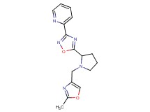 2-(5-{1-[(2-methyl-1,3-oxazol-4-yl)methyl]-2-pyrrolidinyl}-1,2,4-oxadiazol-3-yl)pyridine