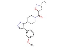 4-[4-(3-methoxyphenyl)-1H-pyrazol-5-yl]-1-[(3-methyl-4,5-dihydroisoxazol-5-yl)carbonyl]piperidine