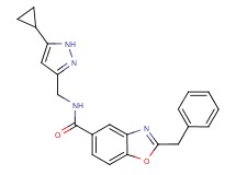 2-benzyl-N-[(5-cyclopropyl-1H-pyrazol-3-yl)methyl]-1,3-benzoxazole-5-carboxamide