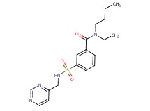 N-butyl-N-ethyl-3-{[(pyrimidin-4-ylmethyl)amino]sulfonyl}benzamide