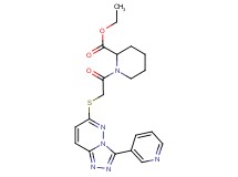 ethyl 1-({[3-(3-pyridinyl)[1,2,4]triazolo[4,3-b]pyridazin-6-yl]thio}acetyl)-2-piperidinecarboxylate