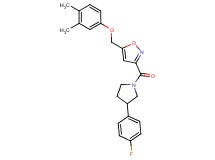 5-[(3,4-dimethylphenoxy)methyl]-3-{[3-(4-fluorophenyl)-1-pyrrolidinyl]carbonyl}isoxazole