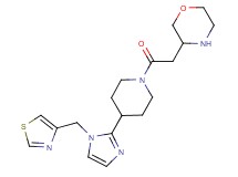 3-(2-oxo-2-{4-[1-(1,3-thiazol-4-ylmethyl)-1H-imidazol-2-yl]piperidin-1-yl}ethyl)morpholine