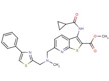 methyl 3-[(cyclopropylcarbonyl)amino]-6-({methyl[(4-phenyl-1,3-thiazol-2-yl)methyl]amino}methyl)thieno[2,3-b]pyridine-2-carboxylate