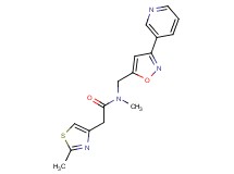 N-methyl-2-(2-methyl-1,3-thiazol-4-yl)-N-{[3-(3-pyridinyl)-5-isoxazolyl]methyl}acetamide