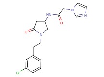 N-{1-[2-(3-chlorophenyl)ethyl]-5-oxo-3-pyrrolidinyl}-2-(1H-imidazol-1-yl)acetamide