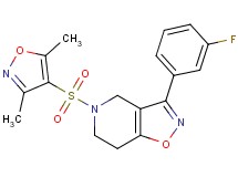 5-[(3,5-dimethyl-4-isoxazolyl)sulfonyl]-3-(3-fluorophenyl)-4,5,6,7-tetrahydroisoxazolo[4,5-c]pyridine