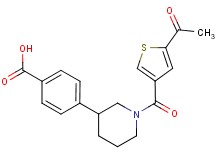 4-{1-[(5-acetyl-3-thienyl)carbonyl]piperidin-3-yl}benzoic acid