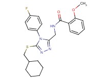 N-{[5-[(cyclohexylmethyl)thio]-4-(4-fluorophenyl)-4H-1,2,4-triazol-3-yl]methyl}-2-methoxybenzamide