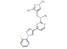 N-[(1,3-dimethyl-1H-pyrazol-4-yl)methyl]-4-[1-(2-fluorophenyl)-1H-pyrazol-4-yl]-N-methyl-2-pyrimidinamine