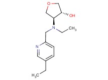 (3R*,4S*)-4-{ethyl[(5-ethylpyridin-2-yl)methyl]amino}tetrahydrofuran-3-ol