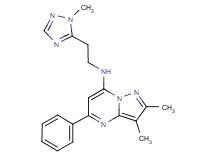 2,3-dimethyl-N-[2-(1-methyl-1H-1,2,4-triazol-5-yl)ethyl]-5-phenylpyrazolo[1,5-a]pyrimidin-7-amine