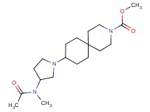 methyl 9-{3-[acetyl(methyl)amino]pyrrolidin-1-yl}-3-azaspiro[5.5]undecane-3-carboxylate