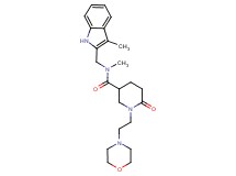 N-methyl-N-[(3-methyl-1H-indol-2-yl)methyl]-1-[2-(4-morpholinyl)ethyl]-6-oxo-3-piperidinecarboxamide