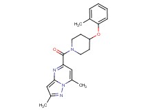 2,7-dimethyl-5-{[4-(2-methylphenoxy)-1-piperidinyl]carbonyl}pyrazolo[1,5-a]pyrimidine