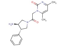 1-{2-[(3R*,4S*)-3-amino-4-phenylpyrrolidin-1-yl]-2-oxoethyl}-4,6-dimethylpyrimidin-2(1H)-one
