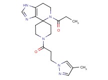1'-[3-(4-methyl-1H-pyrazol-1-yl)propanoyl]-5-propionyl-1,5,6,7-tetrahydrospiro[imidazo[4,5-c]pyridine-4,4'-piperidine]