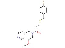 3-[(4-fluorobenzyl)thio]-N-(2-methoxyethyl)-N-(pyridin-4-ylmethyl)propanamide