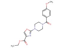 ethyl 2-[4-(4-methoxybenzoyl)-1-piperazinyl]-1,3-oxazole-4-carboxylate