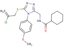 N-{[5-[(2-chloro-2-propen-1-yl)thio]-4-(4-methoxyphenyl)-4H-1,2,4-triazol-3-yl]methyl}cyclohexanecarboxamide