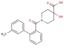 4-hydroxy-1-[(3'-methylbiphenyl-2-yl)carbonyl]piperidine-4-carboxylic acid