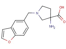 3-amino-1-(1-benzofuran-5-ylmethyl)pyrrolidine-3-carboxylic acid