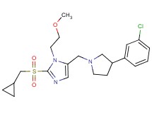 5-{[3-(3-chlorophenyl)-1-pyrrolidinyl]methyl}-2-[(cyclopropylmethyl)sulfonyl]-1-(2-methoxyethyl)-1H-imidazole