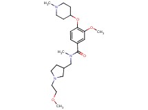 3-methoxy-N-{[1-(2-methoxyethyl)-3-pyrrolidinyl]methyl}-N-methyl-4-[(1-methyl-4-piperidinyl)oxy]benzamide