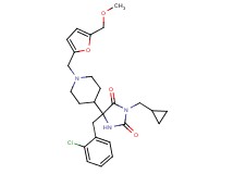 5-(2-chlorobenzyl)-3-(cyclopropylmethyl)-5-(1-{[5-(methoxymethyl)-2-furyl]methyl}-4-piperidinyl)-2,4-imidazolidinedione