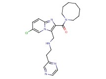 N-{[2-(1-azocanylcarbonyl)-6-chloroimidazo[1,2-a]pyridin-3-yl]methyl}-2-(2-pyrazinyl)ethanamine
